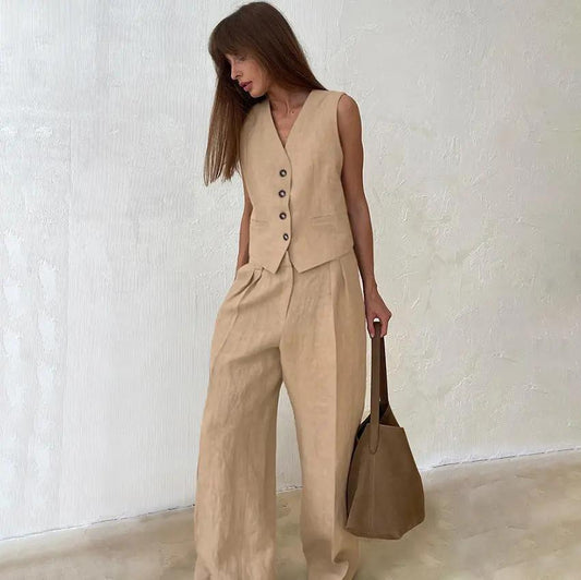 Cotton & Linen Pants Set KNOWRIC