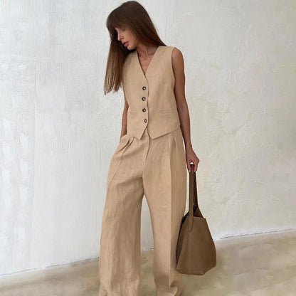 Cotton & Linen Pants Set KNOWRIC