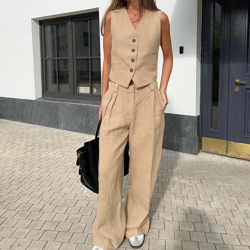 Cotton & Linen Pants Set KNOWRIC