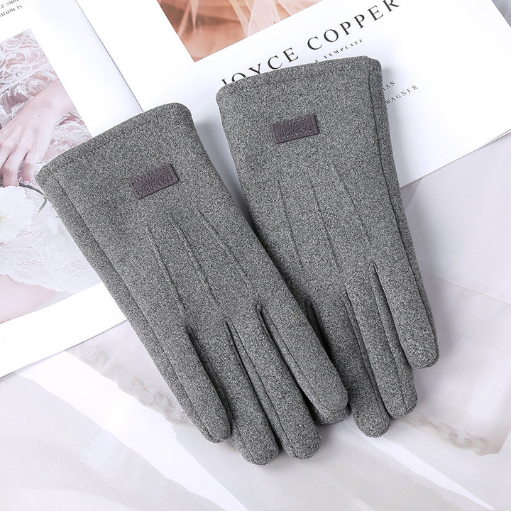 Ladies Winter Warm Split-Finger Gloves – Soft Thick Velvet, Thermal Cloth Gloves for Women - KNOWRIC