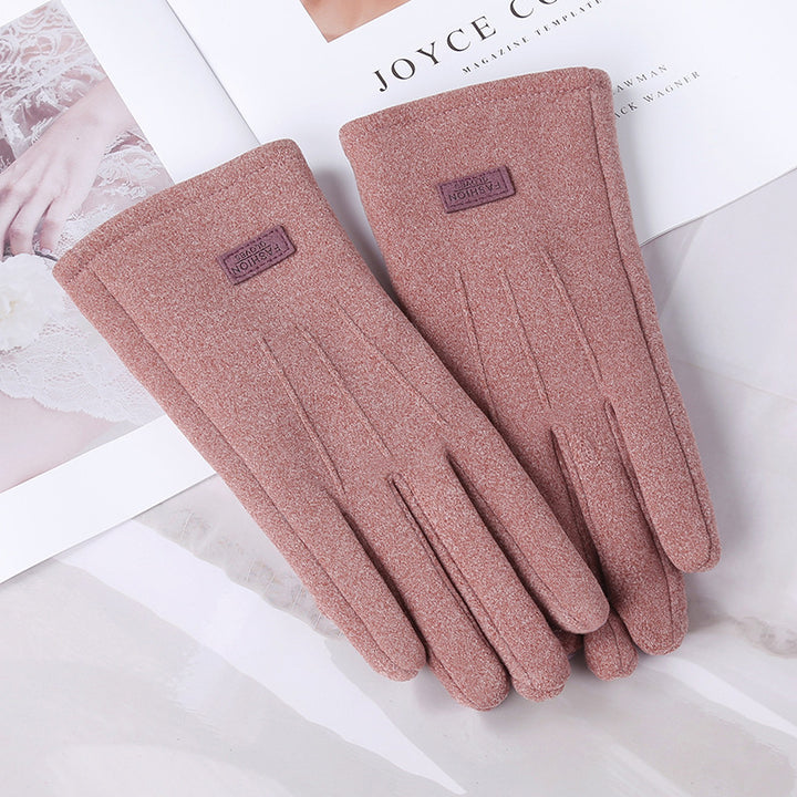 Ladies Winter Warm Split-Finger Gloves – Soft Thick Velvet, Thermal Cloth Gloves for Women - KNOWRIC