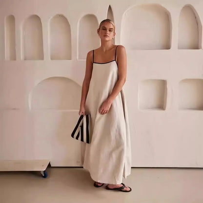 Classic Holiday Style Contrasting Suspender Dress KNOWRIC