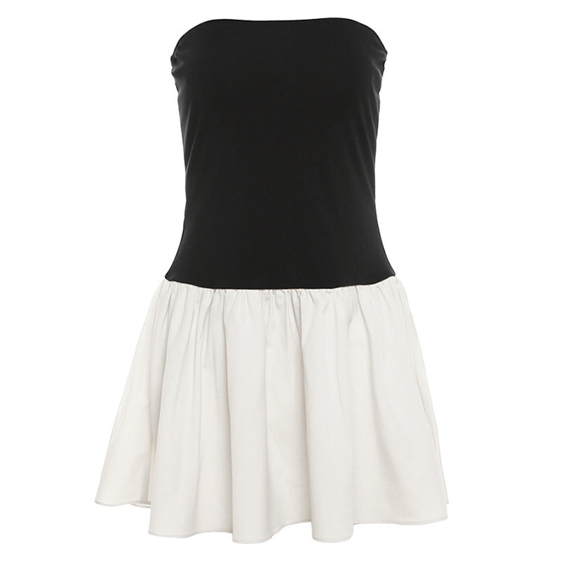 The Contrast Pleat "One-Step" Dress - KNOWRIC