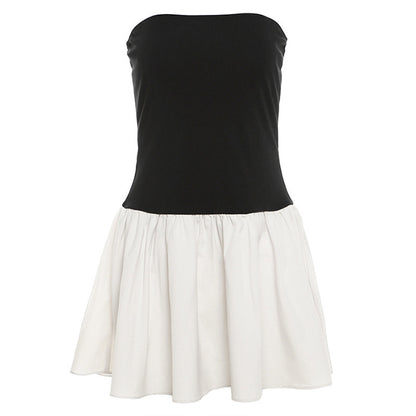 The Contrast Pleat "One-Step" Dress - KNOWRIC