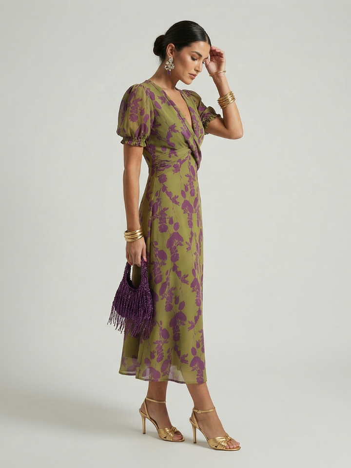 Willow™ Floral Wrap Midi Dress