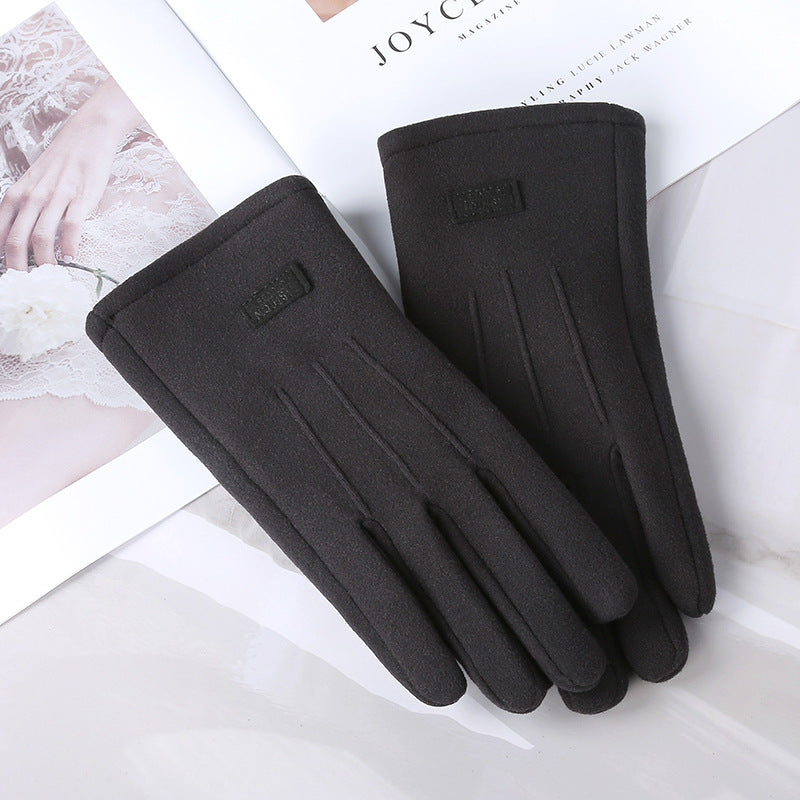Ladies Winter Warm Split-Finger Gloves – Soft Thick Velvet, Thermal Cloth Gloves for Women - KNOWRIC