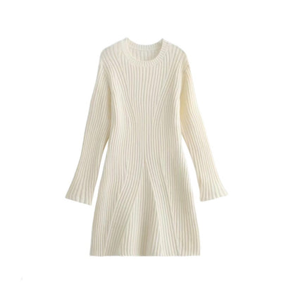 Viral Ribbed Knit Dress | Cozy Chic Fall Essential - KNOWRIC