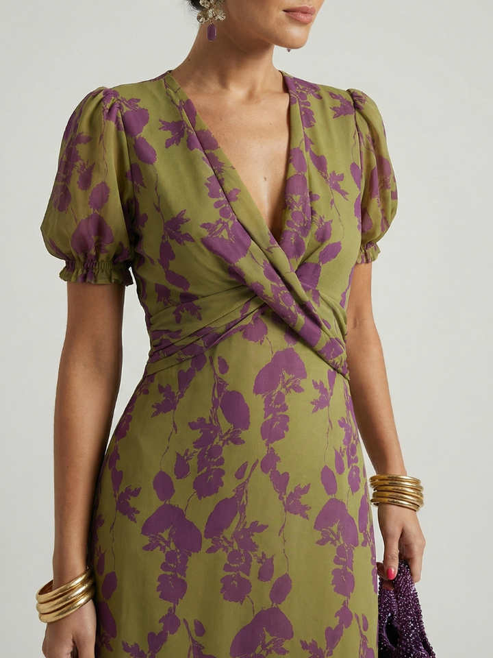 Willow™ Floral Wrap Midi Dress
