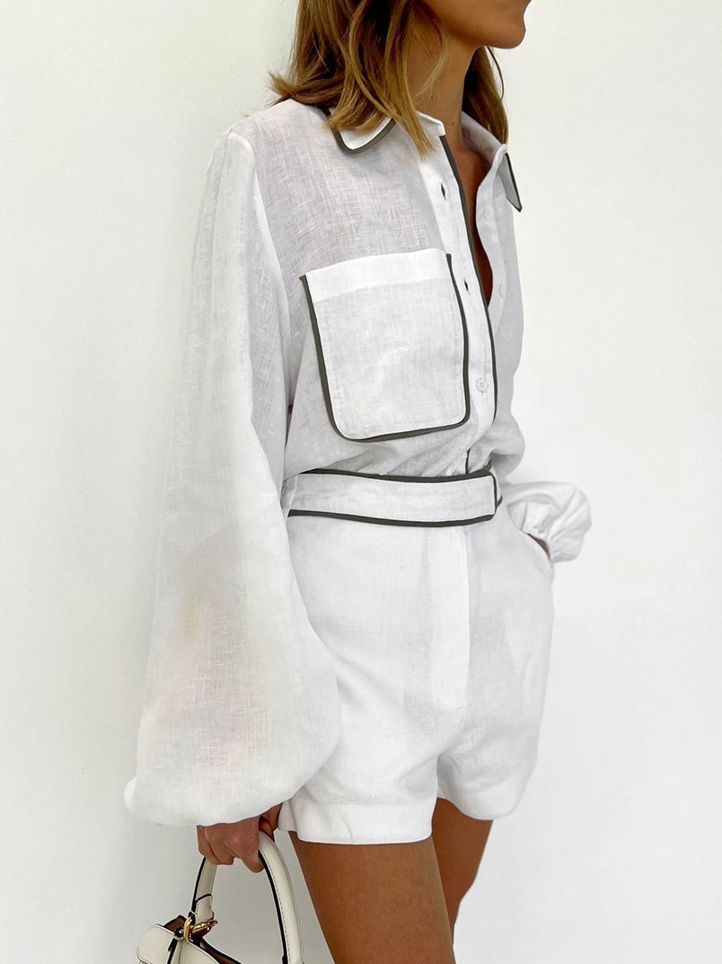 French Classic Style White Suit - KNOWRIC