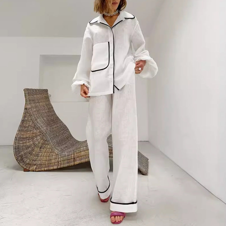 Long Sleeve Linen Set - KNOWRIC