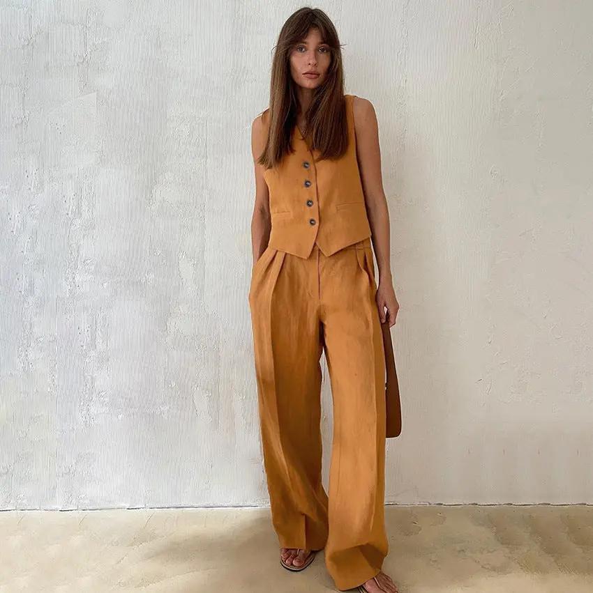 Cotton & Linen Pants Set KNOWRIC