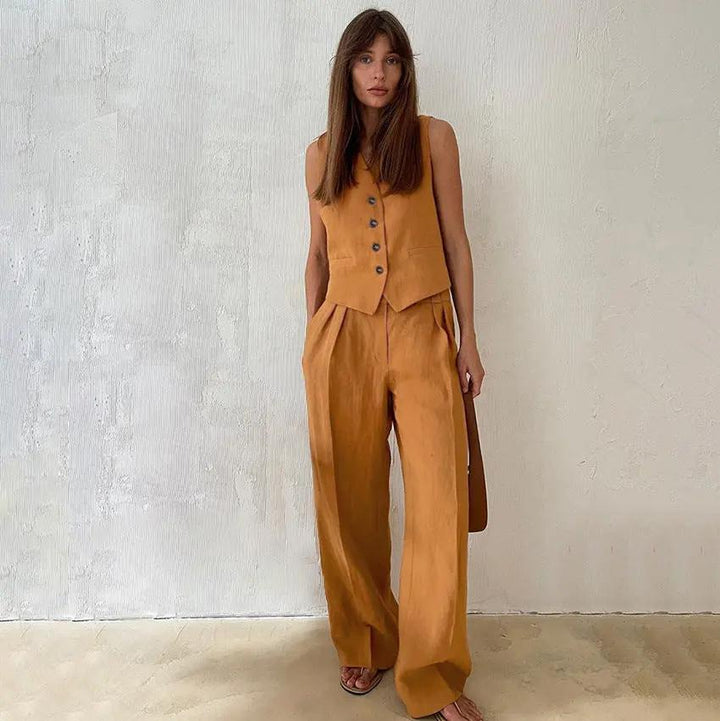 Cotton & Linen Pants Set KNOWRIC