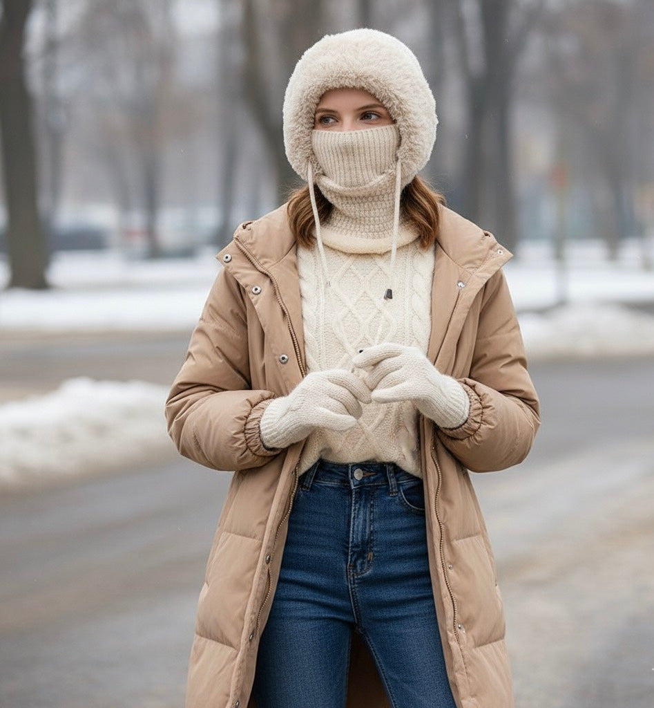 TrioWarm™ 3-in-1 Winter Hood — Beanie, Neck Warmer & Face Cover in One - KNOWRIC