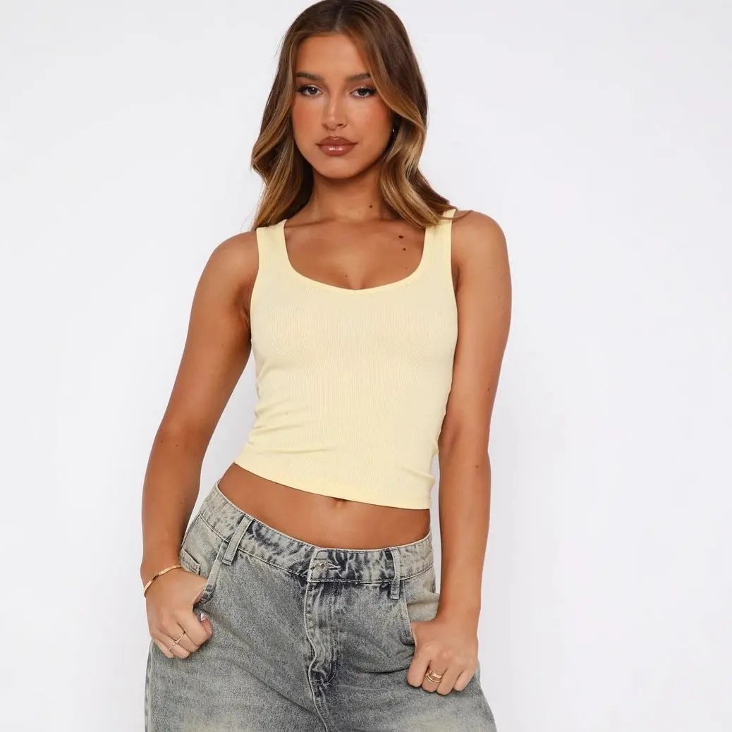 Summer Ribbed Tank Top – Trendy Street-Style Essential KNOWRIC
