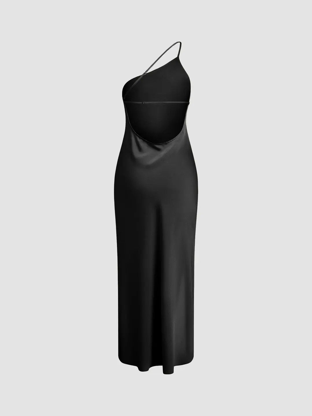Moonlight Open Back Satin Slit Long Dress KNOWRIC