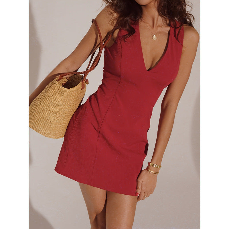 Sleek V-Cut Dress - KNOWRIC