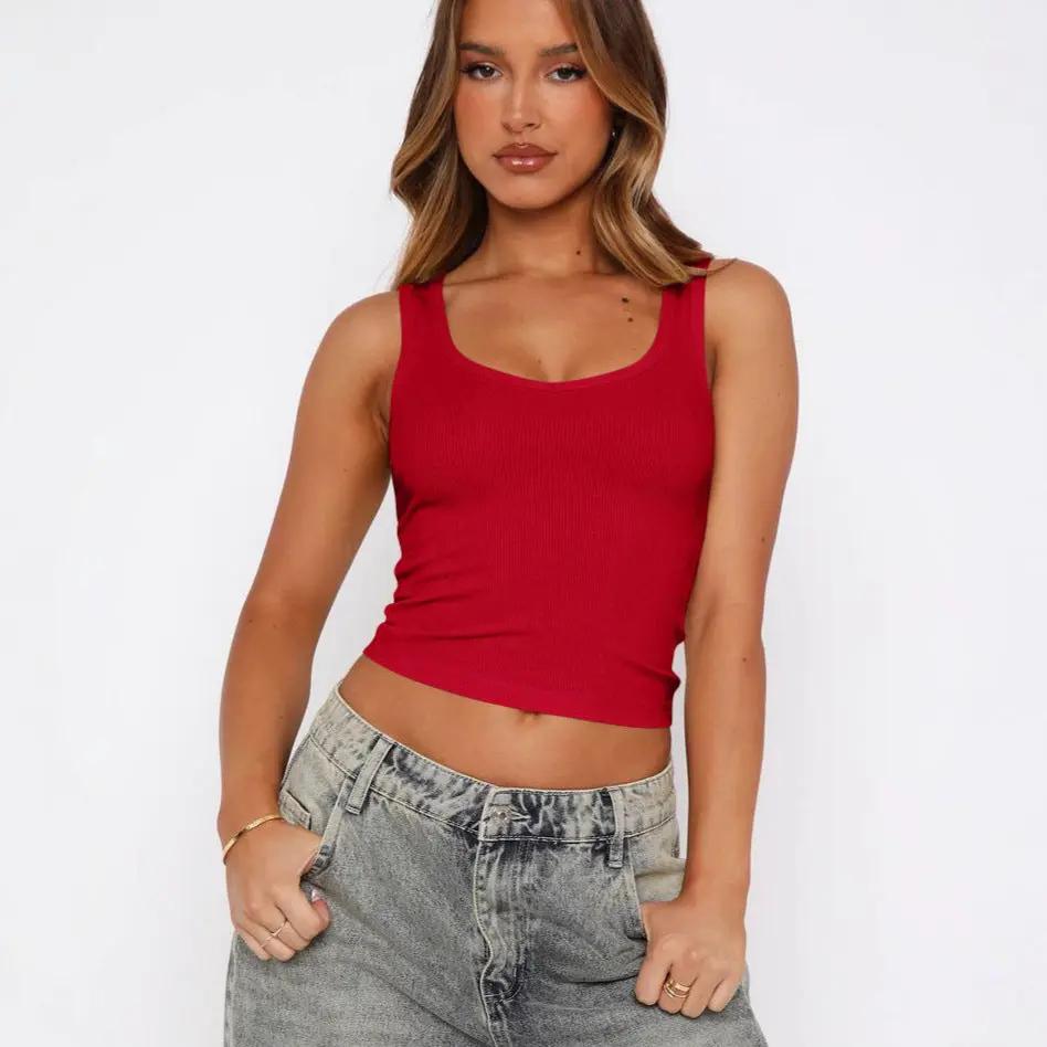 Summer Ribbed Tank Top – Trendy Street-Style Essential KNOWRIC