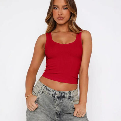 Summer Ribbed Tank Top – Trendy Street-Style Essential KNOWRIC
