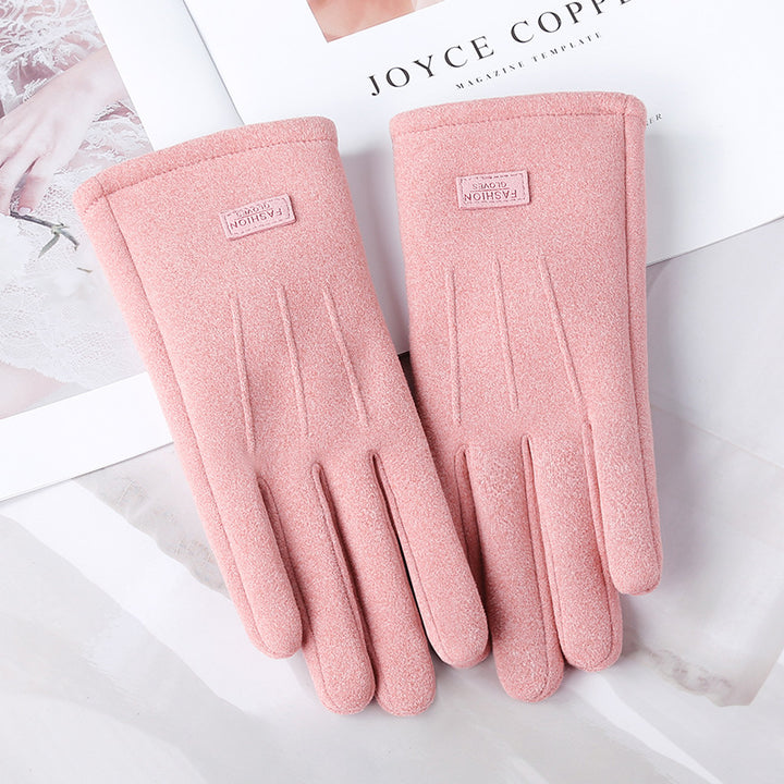 Ladies Winter Warm Split-Finger Gloves – Soft Thick Velvet, Thermal Cloth Gloves for Women - KNOWRIC