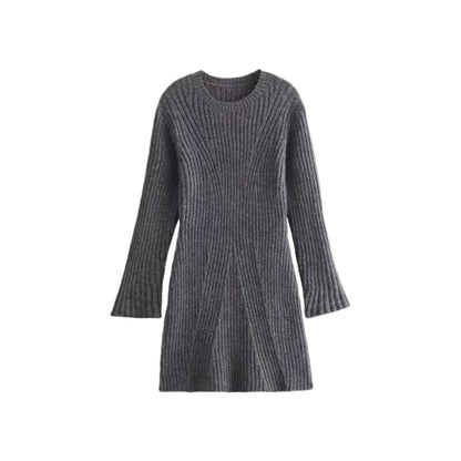 Viral Ribbed Knit Dress | Cozy Chic Fall Essential - KNOWRIC