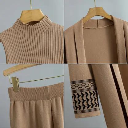 Elegant Knit Three-Piece Set KNOWRIC
