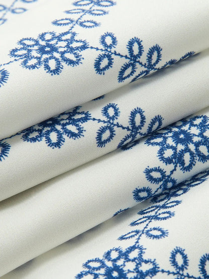 Streetwear Essential: Sapphire Blue Printed Two-Piece Set KNOWRIC