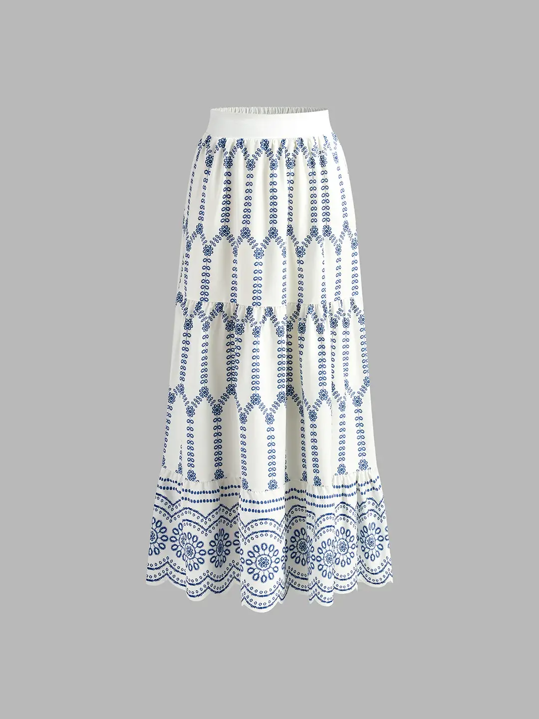 Streetwear Essential: Sapphire Blue Printed Two-Piece Set KNOWRIC