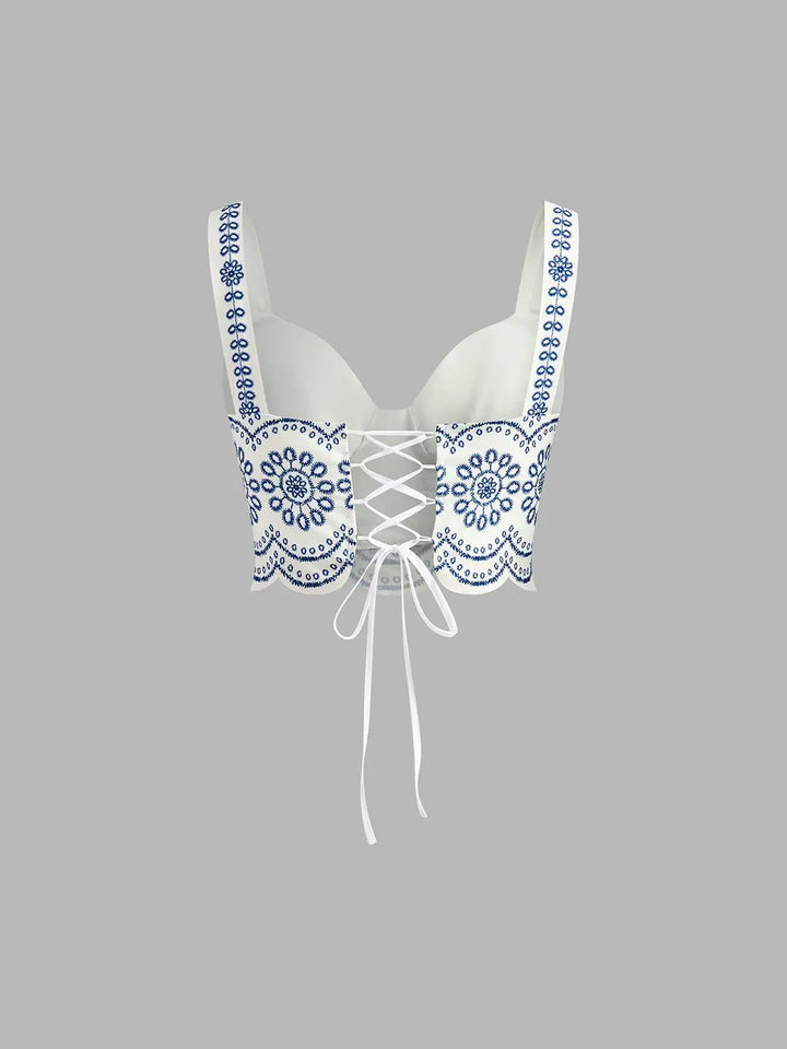 Streetwear Essential: Sapphire Blue Printed Two-Piece Set KNOWRIC