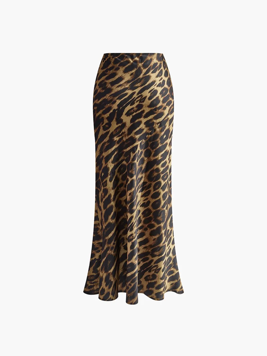 Slim Leopard Print Maxi Skirt KNOWRIC