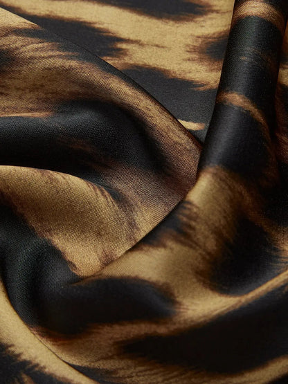 Slim Leopard Print Maxi Skirt KNOWRIC