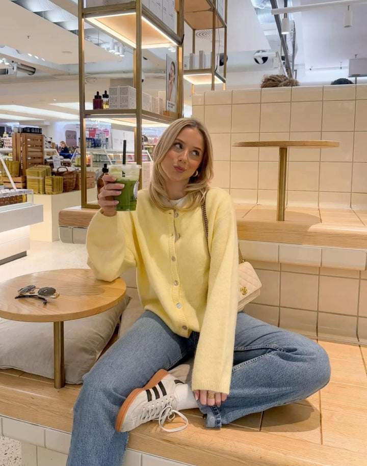 Cropped Knitted Cardigan Sweater - KNOWRIC