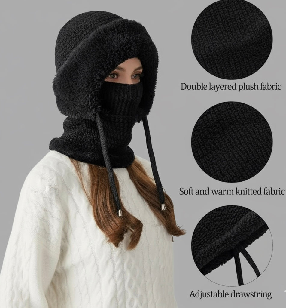 TrioWarm™ 3-in-1 Winter Hood — Beanie, Neck Warmer & Face Cover in One - KNOWRIC