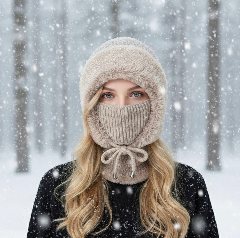 TrioWarm™ 3-in-1 Winter Hood — Beanie, Neck Warmer & Face Cover in One - KNOWRIC