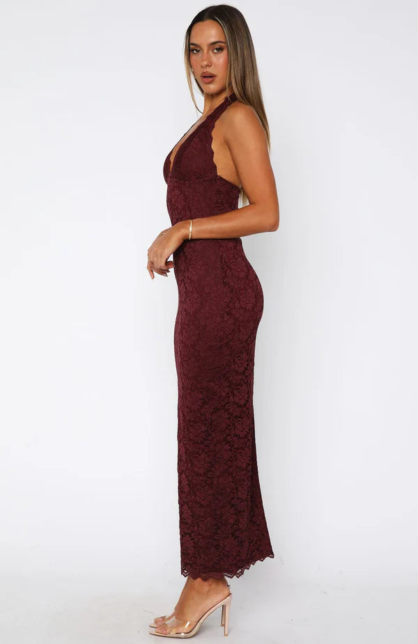 NOIR HALTER MAXI DRESS