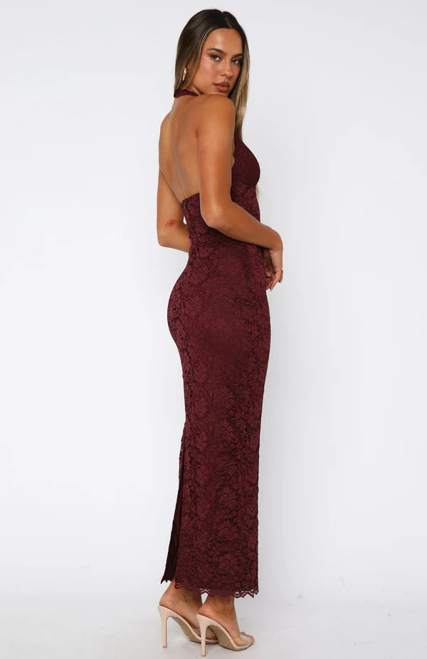 NOIR HALTER MAXI DRESS