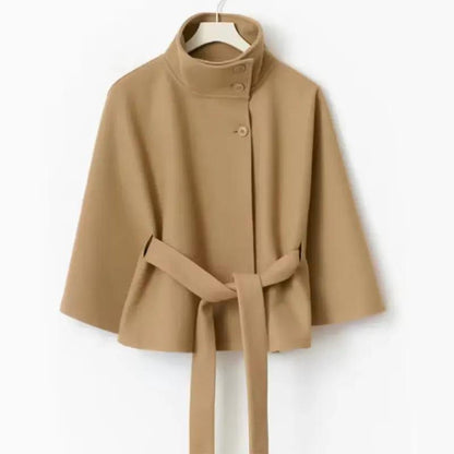 Statement High-Collar Drape Coat KNOWRIC