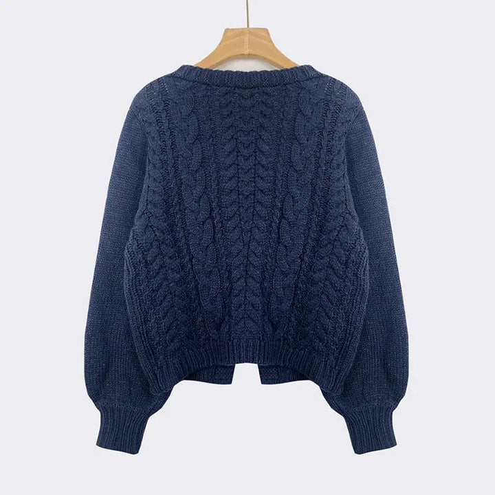 The Jacquard V- Neck Top KNOWRIC