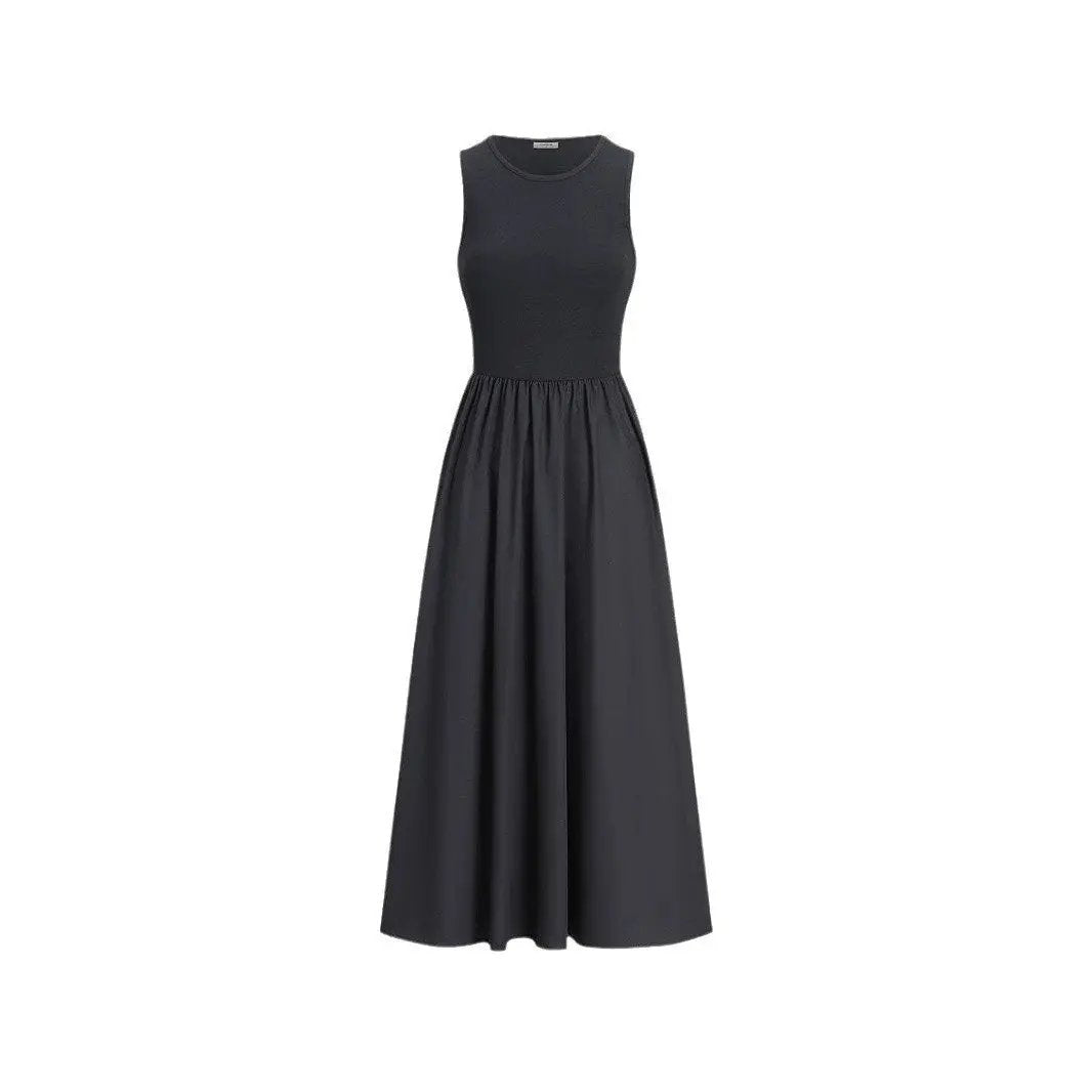 Leisure Crew Neck Long Dress KNOWRIC