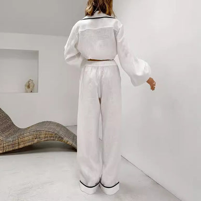 Long Sleeve Linen Set - KNOWRIC