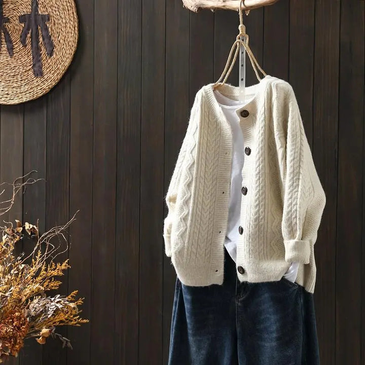 The All-Match Twist Knit Cardigan KNOWRIC