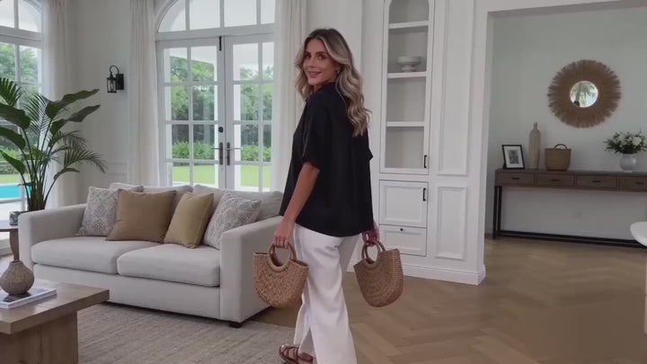 Luna Linen Button Shirt – Relaxed Summer Blouse